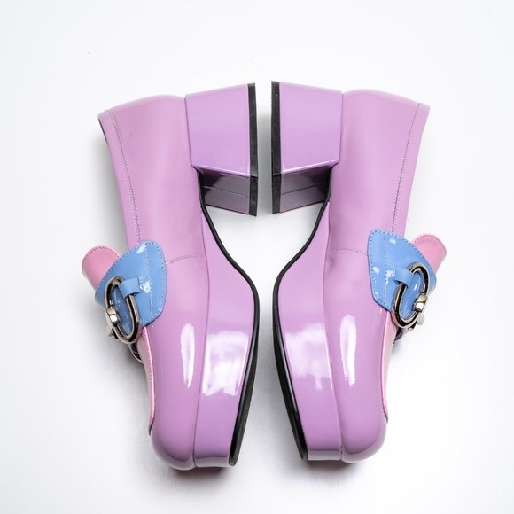 NEW 💕 Jeffrey Campbell Student 2 Platform Loafer Patent Leather Liliac - Picture 9 of 17